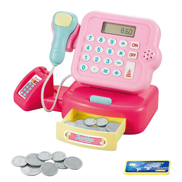 Lapset leikkivät teeskentelevät simulointia Supermarket Cash R-egister Game Toy Pretend Play Supermarket Cash R-egister Game Toy