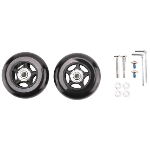 2 Sett Erstatningshjul for Koffert, OD 80mm