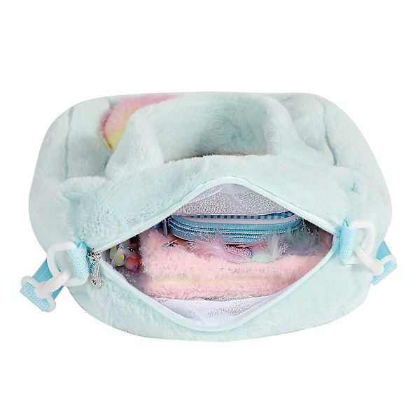 Handväska Barn Flickor Crossbody Väska Söta Enhörning Axelväska Fuzzy Tote
