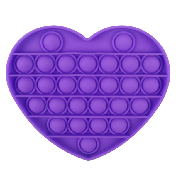 Fidget-leker - Pop It - Lilla Hjerte purple