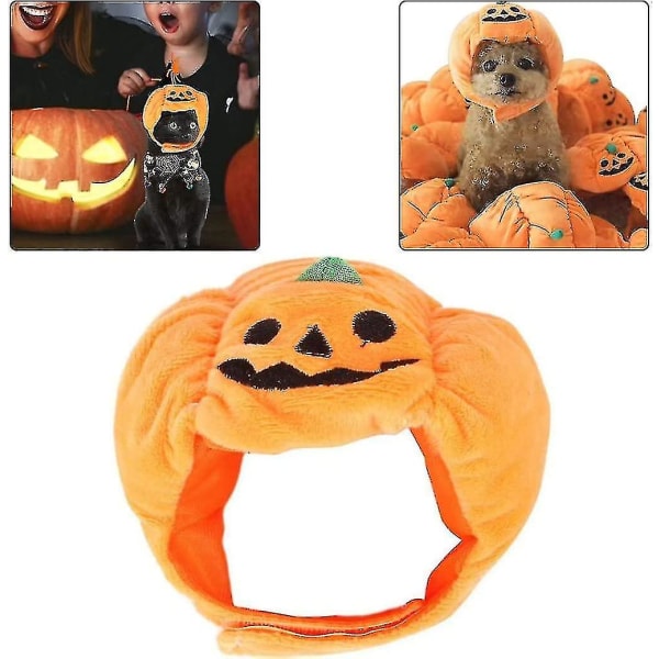 Halloween Pet Pumpkin Hat Hunder Katter Dress Up Cosplay Kostyme Festrekvisita Tilbehør