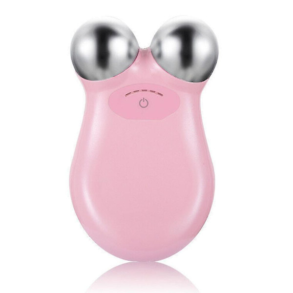 Mikroström ansiktshudstramande lyftanordning ansiktsmaskin för kvinnor presenter Pink
