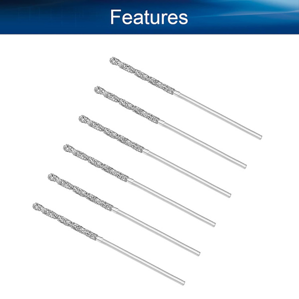 20 stk. 1mm/0.04 tommer Diamant Twist Bor Højhastigheds Stål HSS Til Glas Havskaller Sten Fliser