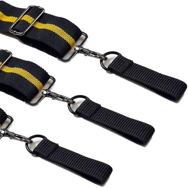 Værktøjsbælte Suspender Justerbar Heavy Duty Arbejdsbælte Sele Polstret Suspenders Loop Polstret Værktøjsbælte Sele Sort, Gul 1stk