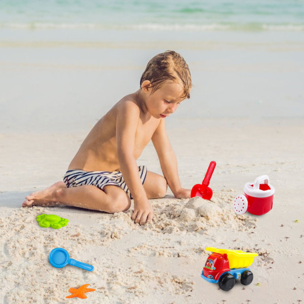 6-Styks Strandlegetøj Sandsæt Sand Lege Sandkasse Legetøj Sommer udendørs legetøj