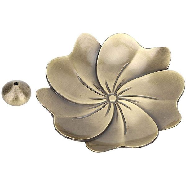 Mini rökelsehållare i ren koppar Lotusblomma Censer Wire Coil Rökelse Kreativ heminredning (#1)