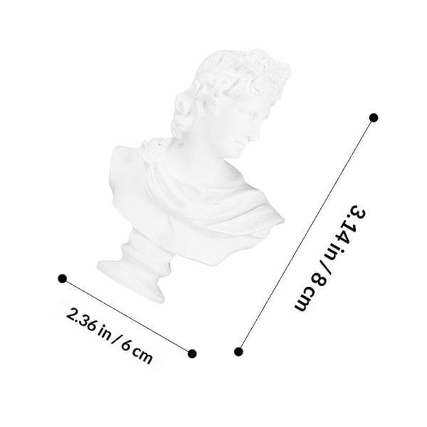 Skulptur 3 delar Berömd Gipsbyst Staty Heminredning Vit Kompakt Form