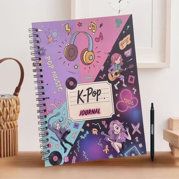K-POP spiralnotatbok for jenter