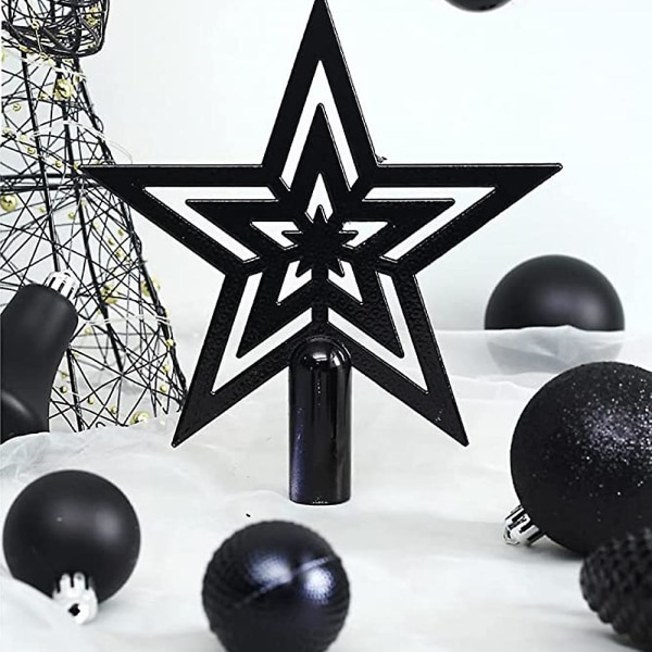 Sprängsäker julkulsprydnader Set Presentpaket för julgransdekoration (45 st) black