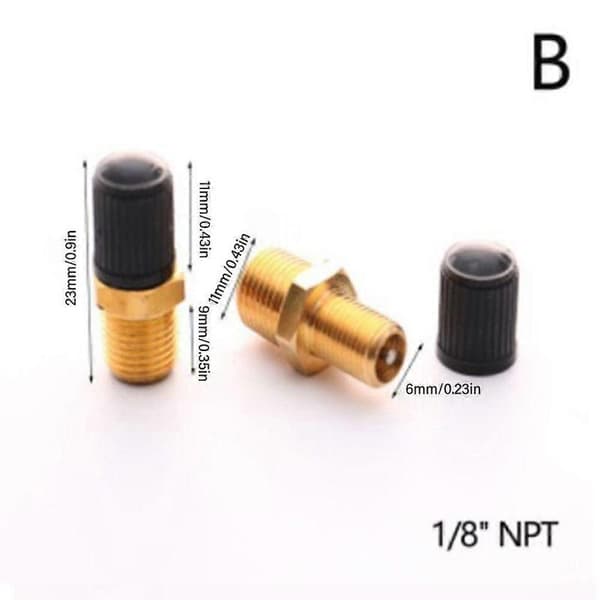 Mässing Schrader-ventil 1/4 NPT 1/8 NPT M10 Bil Däckventil Kärna Däck Kopparventil M10