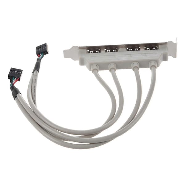 Dobbelt USB 2.0 Bracket Kabel 9 Pin Header Stik til PC Bundkort