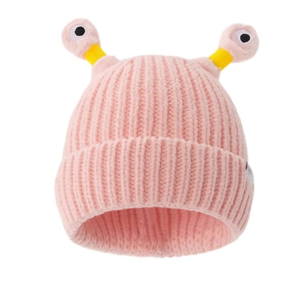 Forældre-barn Vinter Sød Glødende Hat,sjov Glødende Monster Udendørs Varm strikket Beanie Hat Gaver Pink