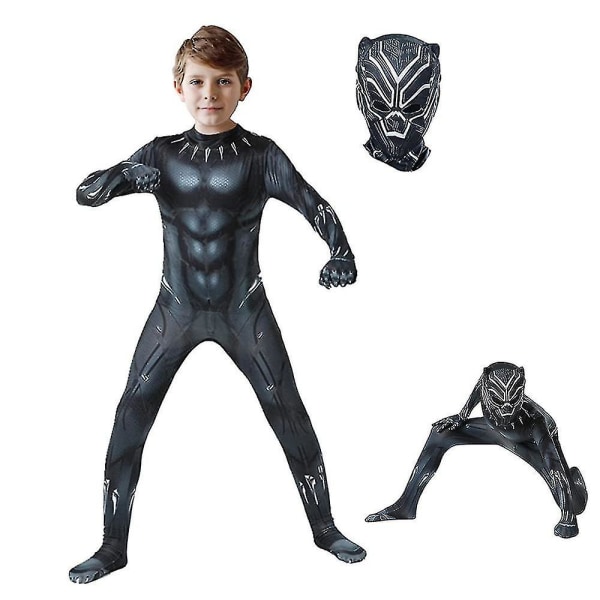 2022 Black Panther Bodysuit Cosplay Costume Party Jumpsuit Voksen Barn Halloween kostyme 160-150160CM