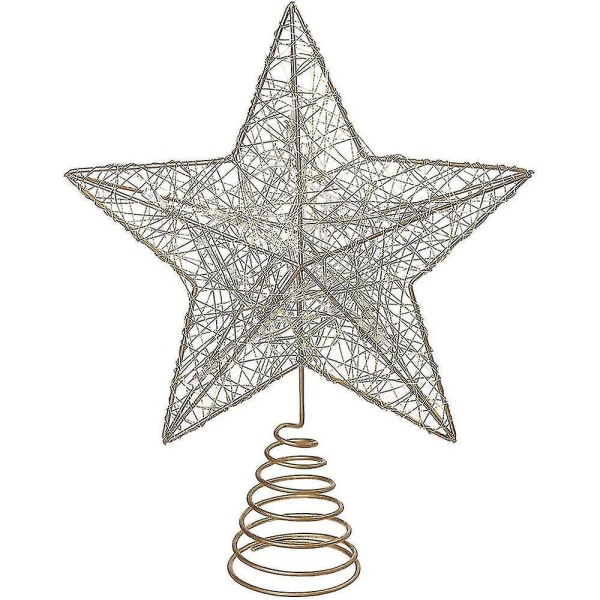 Julepynt Topper Med Gullstjerner Og Led-Lys Til Julepynt