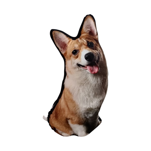 Dobbeltsidig mønster kjæledyr katt hund pute corgi ost hund simulering dukke