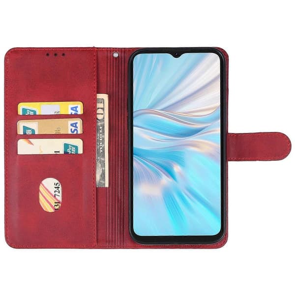 Lærtelefondeksel til Blackview Oscal C70 Red