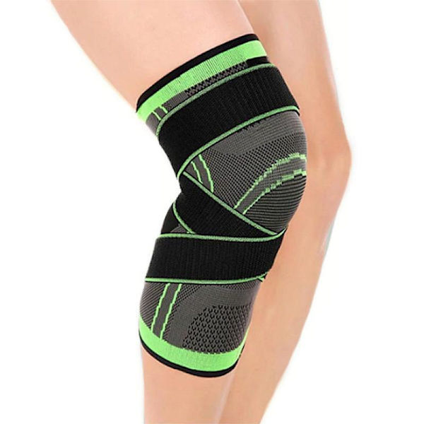 Stabilizing Knee Brace with Straps - Multiple Sizes Black L L