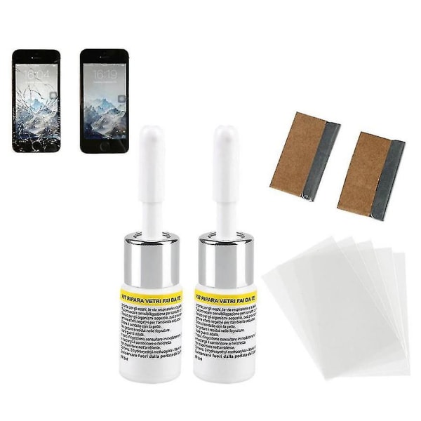 2pcs Phone Screen Crack Repair Kit