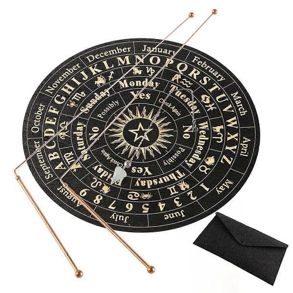 Kobber Dowsing Rod - 2 stk. Divining Rods + Dowsing Pendul + Divination Måtte As Shown