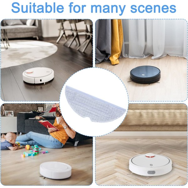 Roborock S7 mopp, 8-pakning med utskiftbare mopper for Roborock S7/S7 Plus/S7 MaxV