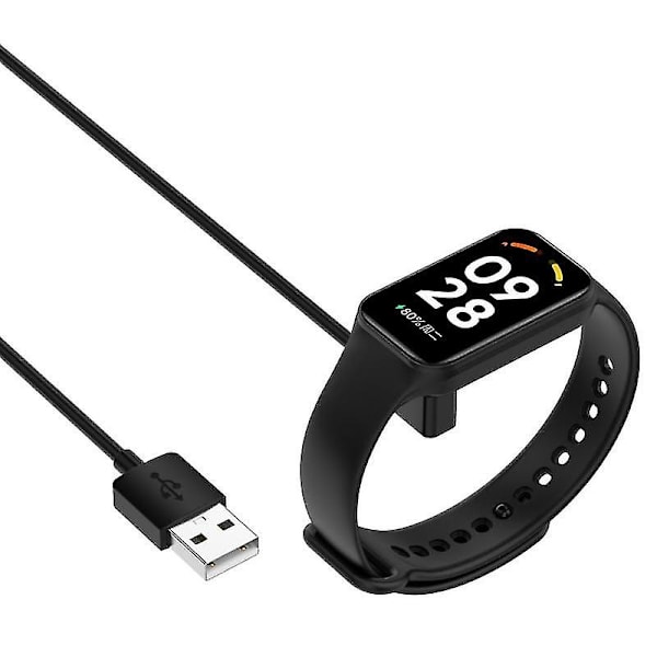 0,6 m 1 m magnetisk laddare för Xiaomi Mi Band 8 Redmi Band 2 automatisk laddningskabel data dockningsstation USB-laddare White