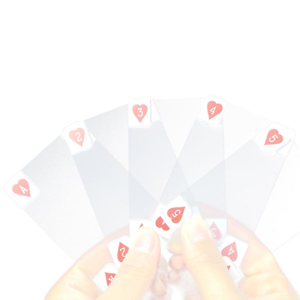 Vattentät spelkortsdäck Plast pokerkort Transparent spelkort Poker Vattentät