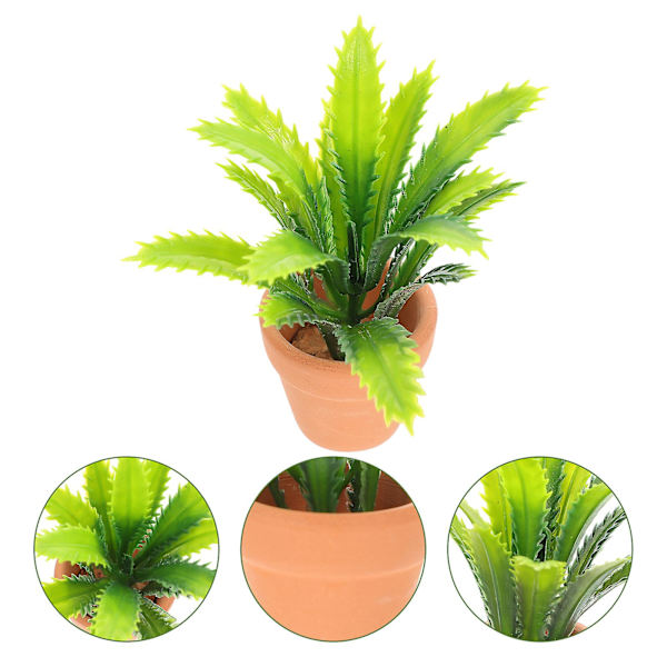 Koti Dcor-nukke Bonsai Auton sisustuskoriste Nuket Talo Puutarha Kasvit Tekokukka Malli Vihreä Koriste Miniatyyri