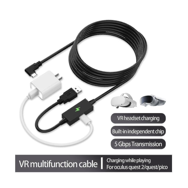 For Quest 2/pico4/neo3/meta Link Multi-funksjonell Streaming Med Lading A-c Port
