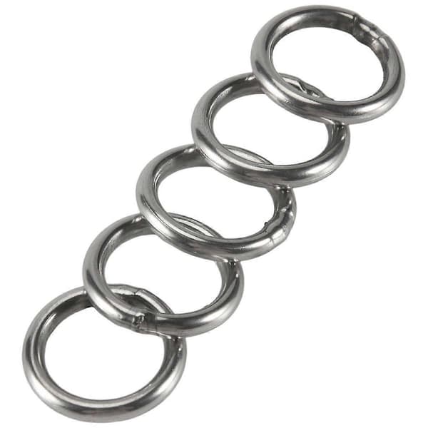 uxcell 20mm x 3mm Rustfritt Stål Webbing Stropp Sveisede O-Ringer 5 stk