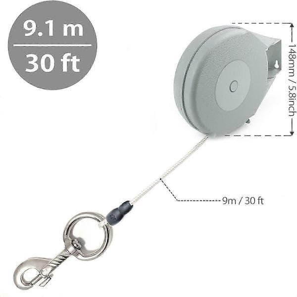 12m infällbart hundkoppel för små till stora hundar mellan 11-27 kg