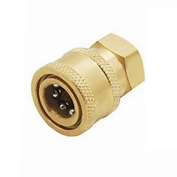 Messing Quick Release Højtryksrenser Slange Adapter Konnektor til 1/4' Hun