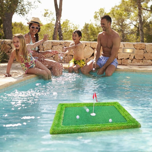 Floating Golf Mat 30cmx57cm Mini Floating Golf Green For Outdoor Backyard Pool Game Practice