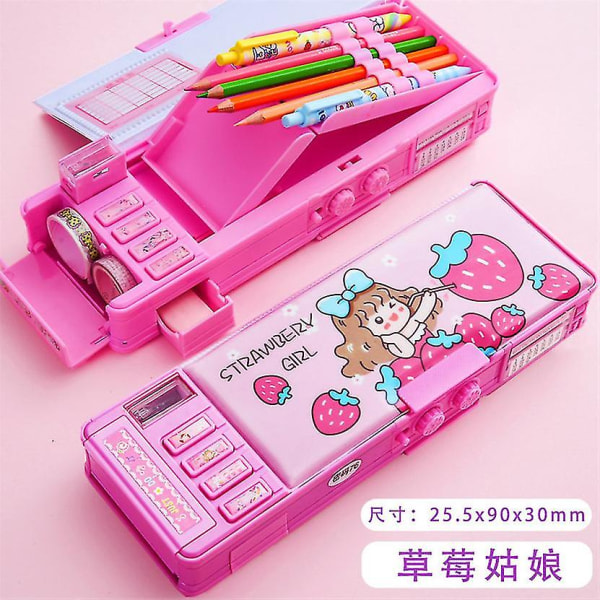 Etui à crayons Estojo Escolar Password Pen Case Licorne Kawaii Etuis à crayons multifonctionnels Boîte à crayons K