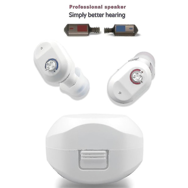 Laddningsbara digitala hörapparater - Audifonos hörapparat för äldre, med laddningsfodral-xjw