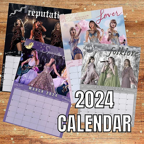 Taylors 2024 seinäkalenteri, Swifte 2024 seinäkalenteri, musiikkijuliste Taylors julistekalenteri Swifte juliste 2024 kalenteri lahja musiikin ystävälle 2pcs
