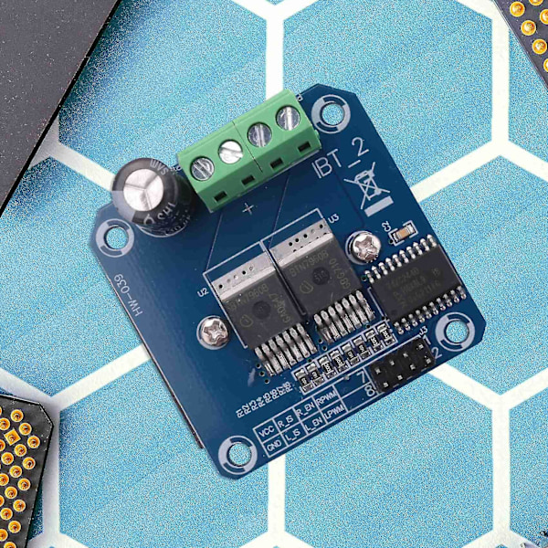 2 st Bts7960 43A Dubbel DC Stepper Motor Driver H-brygga PWM Högprestandamodul Kompatibel med Ar-d Zy