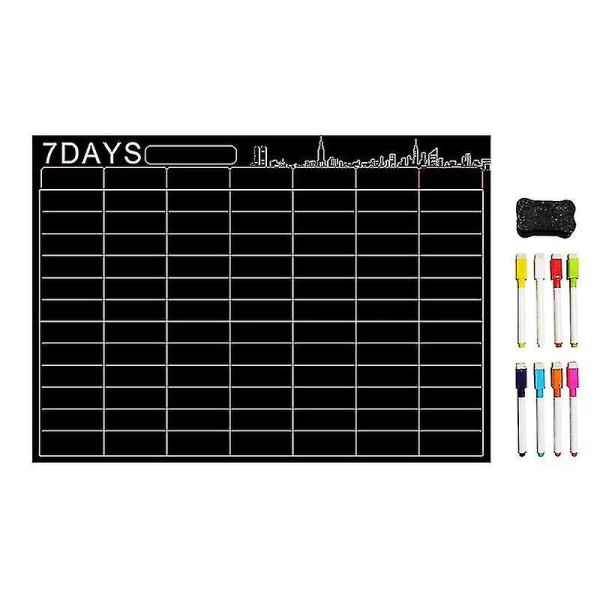 Magnetisk tør-slet kalender sæt 16x12 tommer whiteboard ugentlig planlægger arrangør A3 whiteboard til R