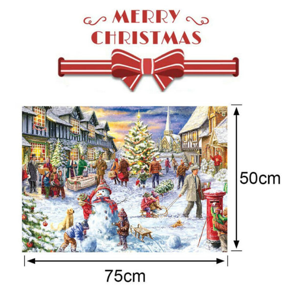 1000 brikker julepuslespill Xmas Cities Paper Jigsaw