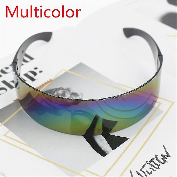 Kehyksettömät aurinkolasit Punk Retro aurinkolasit Vintage goottilaiset aurinkolasit Uv-suoja Juhlalasit Multicolor