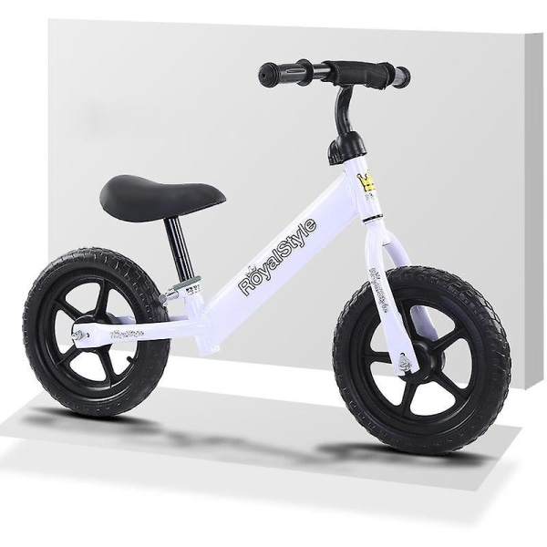 Children Balance No-Pedal Ultralight Cycling Practice Driving Bike - Hvit White
