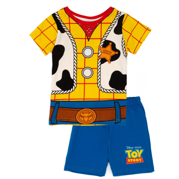Toy Story Boys Woody Short Pyjamas Sæt 5-6 år Gul/Blå/Whi Gul/Blå/Hvid Yellow/Blue/White 5-6 Years