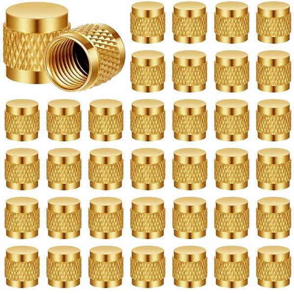 1/4 Flare Lock, Rund Mässing med Neopren O-Ring Tätning HVAC Ventil Lock 25Pcs