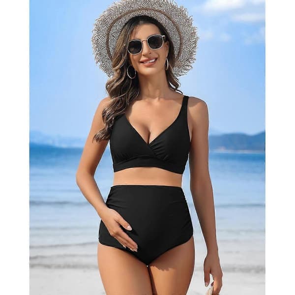 Charmleaks Højtaljet Bikini Sæt til Gravide fuchsia L