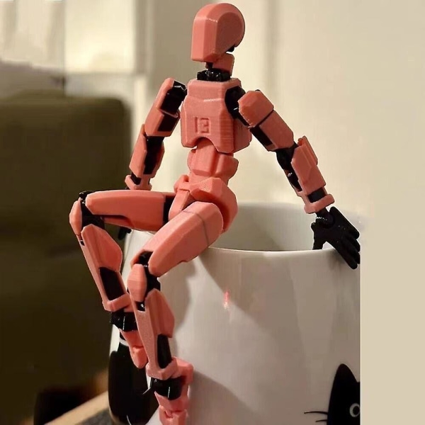 T13 Action Figure, Titan 13 Action Figure, Robot Action Figure, 3D Printed Action NYHET Pink White