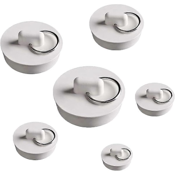 6 Stykker Badekarpropp Kjøkkenvaskpropp Vaskpropp Universal Badekarpropp Gummipropp Vaskpropp Servantpropp