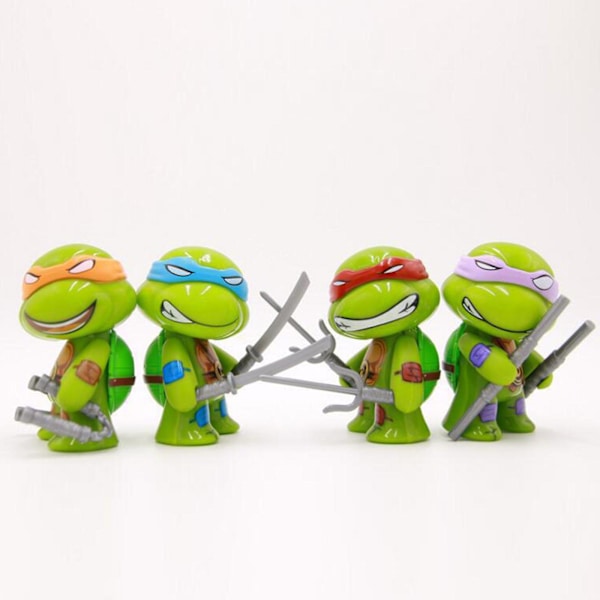 4 stk. Ninja Turtles legetøj, actionfigurer 4,7 tommer høje, Ninja Turtles serie legetøj til børn gave