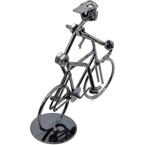 Metalskulptur retro klassisk håndlavet jerncykel Unikke metalkunstdekorationspynt til cykelelskere