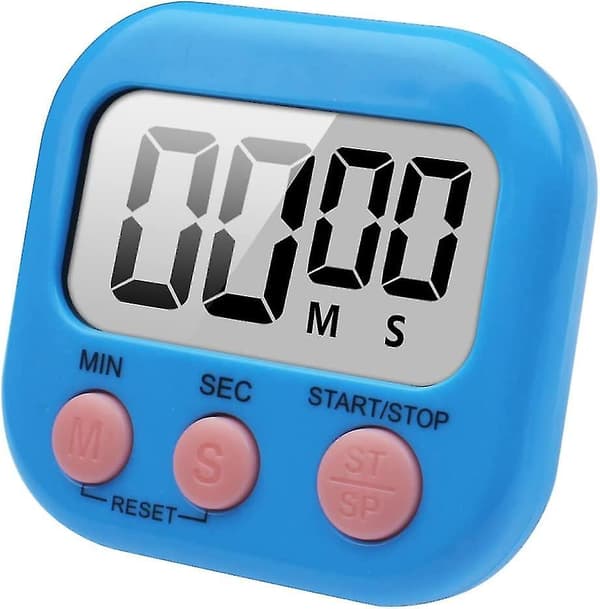 Stor Skærm Digital Magnetisk Stopur Timer Med Ur Timer Til Bagning Køkken Studie
