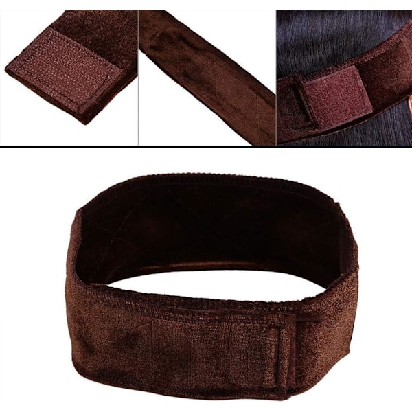 6 Pakning Parykk Grip Bånd Fløyel Justerbar Sklisikker Parykk Griper Hodebånd, Perfekt for å Hindre at Parykker Sklir 6