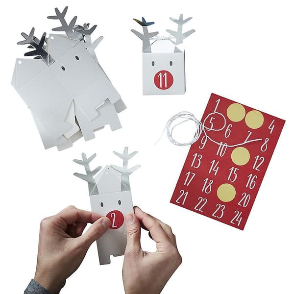 Adventskalenderboks - Sølvrein - DIY Fyll Selv Jul Silver